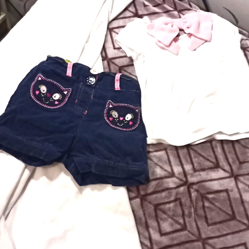 St. Bernard Brand Shorts n Cynthia Rowley Shirt for Yong Girl Sz Are in Pictures